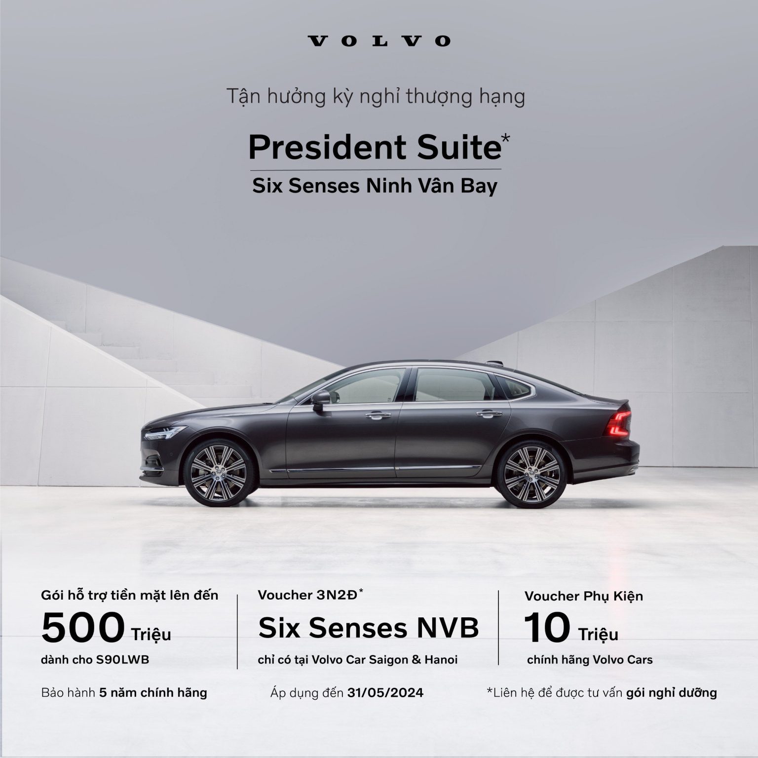 Nhiều khuyến mãi hấp dẫn của Volvo S90 trong tháng